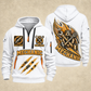 Mechanic Torque In Motion quarter-zip hoodie in White, front and back, YOUR NAME and SINCE 2005 artwork