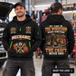 Mechanic wearing The Craft Never Ends quarter-zip hoodie in their workplace; product introduction and shopping call to action