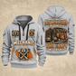 Mechanic The Craft Never Ends quarter-zip hoodie in Light Grey, front and back, YOUR NAME and SINCE 2005 artwork
