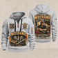 Mechanic Experience Stays quarter-zip hoodie in Light Grey, front and back, YOUR NAME and SINCE 2005 artwork