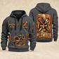 Plumber Built To Flow quarter-zip hoodie in Gray, front and back, YOUR NAME and SINCE 2005 artwork
