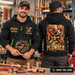 Plumber wearing Built To Flow quarter-zip hoodie in their workplace; product introduction and shopping call to action