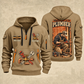 Plumber Behind Every Connection quarter-zip hoodie in Khaki, front and back, YOUR NAME and SINCE 2005 artwork
