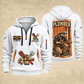 Plumber Behind Every Connection quarter-zip hoodie in White, front and back, YOUR NAME and SINCE 2005 artwork