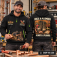 Plumber wearing Once A Plumber quarter-zip hoodie in their workplace; product introduction and shopping call to action