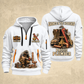 Plumber Earned Every Turn quarter-zip hoodie in White, front and back, YOUR NAME and SINCE 2005 artwork