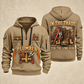 Plumber Forever In The Trade quarter-zip hoodie in Khaki, front and back, YOUR NAME and SINCE 2005 artwork