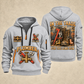 Plumber Forever In The Trade quarter-zip hoodie in Light Grey, front and back, YOUR NAME and SINCE 2005 artwork