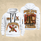 Plumber Skill In Every Joint quarter-zip hoodie in White, front and back, YOUR NAME and SINCE 2005 artwork