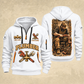 Plumber Golden Flow quarter-zip hoodie in White, front and back, YOUR NAME and SINCE 2005 artwork