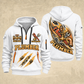 Plumber Flow In Motion quarter-zip hoodie in White, front and back, YOUR NAME and SINCE 2005 artwork