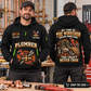 Plumber wearing The Craft Never Ends quarter-zip hoodie in their workplace; product introduction and shopping call to action