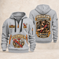 Plumber Pride In Every Joint quarter-zip hoodie in Light Grey, front and back, YOUR NAME and SINCE 2005 artwork