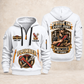 Plumber Pride In Every Joint quarter-zip hoodie in White, front and back, YOUR NAME and SINCE 2005 artwork