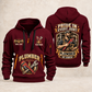 Plumber Pride In Every Joint quarter-zip hoodie in Wine Red, front and back, YOUR NAME and SINCE 2005 artwork