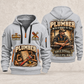 Plumber Experience Stays quarter-zip hoodie in Light Grey, front and back, YOUR NAME and SINCE 2005 artwork