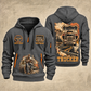 Trucker Road Atlas quarter-zip hoodie in Gray, front and back, YOUR NAME and SINCE 2005 artwork