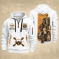 Trucker Driver Portrait quarter-zip hoodie in White, front and back, YOUR NAME and SINCE 2005 artwork