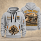 Trucker Built for the Journey quarter-zip hoodie in Light Grey, front and back, YOUR NAME and SINCE 2005 artwork