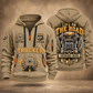 Trucker Heart of the Highway quarter-zip hoodie in Khaki, front and back, YOUR NAME and SINCE 2005 artwork