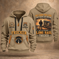 Trucker Why We Drive quarter-zip hoodie in Khaki, front and back, YOUR NAME and SINCE 2005 artwork