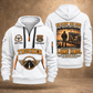 Trucker Why We Drive quarter-zip hoodie in White, front and back, YOUR NAME and SINCE 2005 artwork