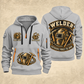 Welder Forged Bond Crest quarter-zip hoodie in Light Grey, front and back, YOUR NAME and SINCE 2005 artwork