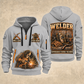 Welder Workshop Essentials quarter-zip hoodie in Light Grey, front and back, YOUR NAME and SINCE 2005 artwork