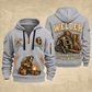 Welder Tools of the Trade quarter-zip hoodie in Light Grey, front and back, YOUR NAME and SINCE 2005 artwork