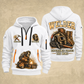 Welder Tools of the Trade quarter-zip hoodie in White, front and back, YOUR NAME and SINCE 2005 artwork