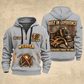 Welder Steel and Skill quarter-zip hoodie in Light Grey, front and back, YOUR NAME and SINCE 2005 artwork