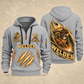 Welder Arc Flame Crest quarter-zip hoodie in Light Grey, front and back, YOUR NAME and SINCE 2005 artwork