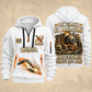 Welder Craft Never Ends quarter-zip hoodie in White, front and back, YOUR NAME and SINCE 2005 artwork