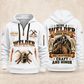 Welder Craft and Honor quarter-zip hoodie in White, front and back, YOUR NAME and SINCE 2005 artwork