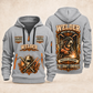 Welder Torch Wings Legacy quarter-zip hoodie in Light Grey, front and back, YOUR NAME and SINCE 2005 artwork