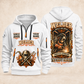 Welder Torch Wings Legacy quarter-zip hoodie in White, front and back, YOUR NAME and SINCE 2005 artwork