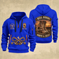 Bull Riding Bull Riding Boots & Dust Quarter-Zip Hoodie with Name and Year - BR17349984 quarter-zip hoodie in Blue, front and back, Your name and since 2005 artwork