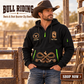 Bull Riding wearing Bull Riding Boots & Dust Quarter-Zip Hoodie with Name and Year - BR17349984 quarter-zip hoodie in their workplace; product introduction and shopping call to action