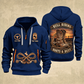 Bull Riding Bull Riding Boots & Dust Quarter-Zip Hoodie with Name and Year - BR17349984 quarter-zip hoodie in Navy, front and back, Your name and since 2005 artwork