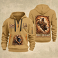 Bull Riding Bull Riding Rodeo Heritage Quarter-Zip Hoodie with Name and Year - BR17350848 quarter-zip hoodie in Khaki, front and back, Your name and since 2005 artwork