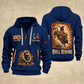 Bull Riding Bull Riding Rodeo Heritage Quarter-Zip Hoodie with Name and Year - BR17350848 quarter-zip hoodie in Navy, front and back, Your name and since 2005 artwork