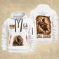 Bull Riding Bull Riding Rodeo Heritage Quarter-Zip Hoodie with Name and Year - BR17350848 quarter-zip hoodie in White, front and back, Your name and since 2005 artwork