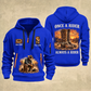 Bull Riding Bull Riding Once A Rider Quarter-Zip Hoodie with Name and Year - BR17353440 quarter-zip hoodie in Blue, front and back, Your name and since 2005 artwork