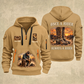 Bull Riding Bull Riding Once A Rider Quarter-Zip Hoodie with Name and Year - BR17353440 quarter-zip hoodie in Khaki, front and back, Your name and since 2005 artwork