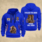 Bull Riding Bull Riding Walk The Arena Quarter-Zip Hoodie with Name and Year - BR17355168 quarter-zip hoodie in Blue, front and back, Your name and since 2005 artwork