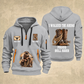 Bull Riding Bull Riding Walk The Arena Quarter-Zip Hoodie with Name and Year - BR17355168 quarter-zip hoodie in Light Grey, front and back, Your name and since 2005 artwork