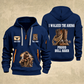 Bull Riding Bull Riding Walk The Arena Quarter-Zip Hoodie with Name and Year - BR17355168 quarter-zip hoodie in Navy, front and back, Your name and since 2005 artwork