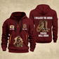 Bull Riding Bull Riding Walk The Arena Quarter-Zip Hoodie with Name and Year - BR17355168 quarter-zip hoodie in Wine Red, front and back, Your name and since 2005 artwork