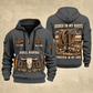 Bull Riding Bull Riding Forever Rodeo Quarter-Zip Hoodie with Name and Year - BR17358624 quarter-zip hoodie in Gray, front and back, Your name and since 2005 artwork