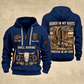 Bull Riding Bull Riding Forever Rodeo Quarter-Zip Hoodie with Name and Year - BR17358624 quarter-zip hoodie in Navy, front and back, Your name and since 2005 artwork